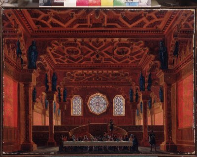 Stage Design for the Opera Ruslan and Lyudmila by M. Glinka by Andreas Leonhard Roller