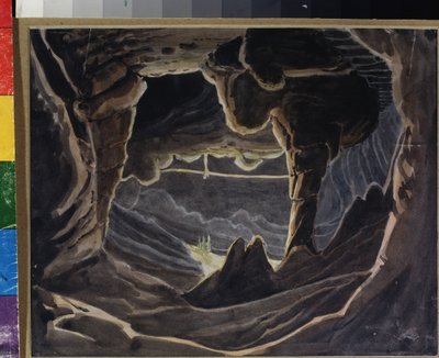 Stage Design for the Opera Ruslan and Lyudmila by M. Glinka by Andreas Leonhard Roller