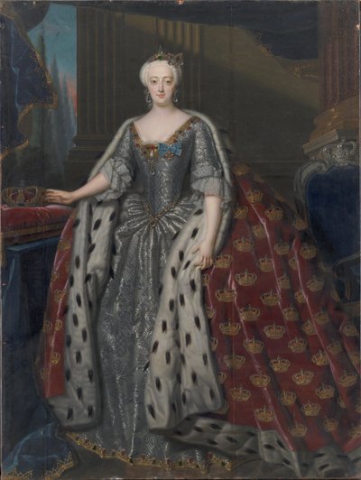 Sophie Magdalene of Brandenburg-Kulmbach 1700-1770, Queen of Denmark and Norway, 1739 by Andreas Møller