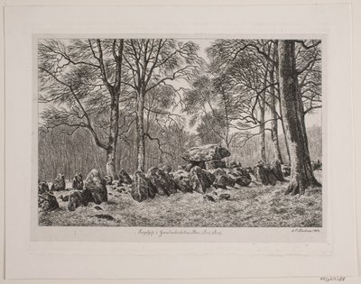 Long Barrow at Gunderslevholm Forest by Andreas Peter Madsen