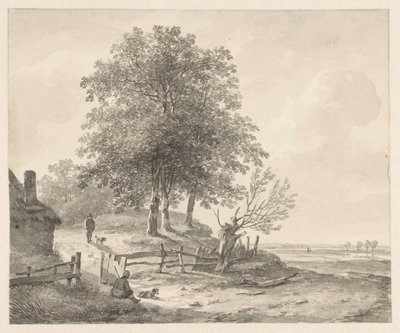 Landscape with a House on a Hill by Andreas Schelfhout
