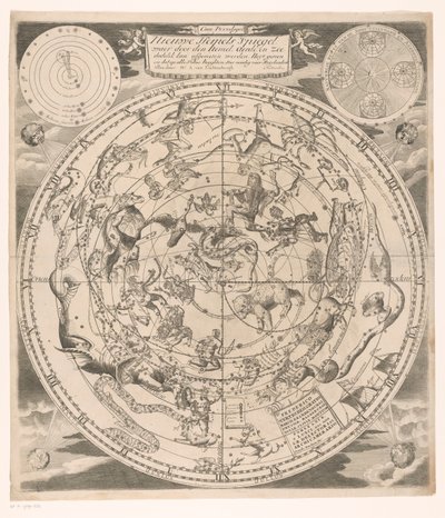 Celestial Map with Northern Constellations by Andreas van Luchtenburg (possibly)