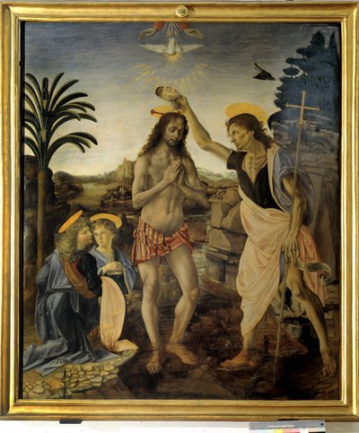 Baptism of Christ by Andreea and Vinci Leonardo da Verrocchio