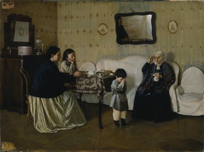 A Family Morning. Teach Child to Pray by Andrei Antipovich Rumyantsev