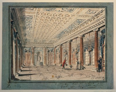 Interior of the Corner hall in the Stroganov palace by Andrei Nikiforovich Voronikhin