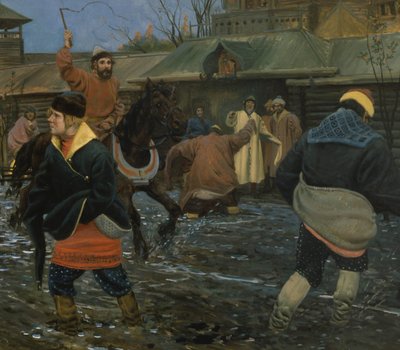 Seventeenth-Century Moscow Street on a Public Holiday by Andrei Petrovich Ryabushkin