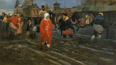 Seventeenth-Century Moscow Street on a Public Holiday, 1895 by Andrei Petrovich Ryabushkin
