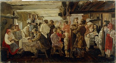 Peasant Wedding in the Tambov Region by Andrei Petrovich Ryabushkin
