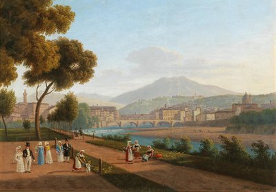 Florence, view of the Ponte Vecchio by Andrei Yefimovich Martynov