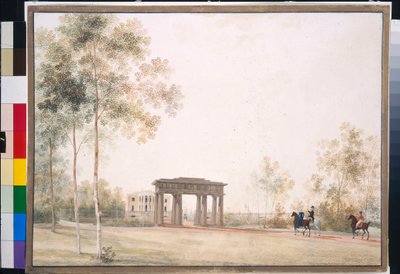 Gateway to the Park in Tsarskoye Selo by Andrei Yefimovich Martynov