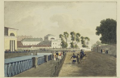 The Apraksin House at the Fontanka River by Andrei Yefimovich Martynov