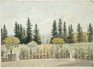 View from the Terrace of the Great Oranienbaum Palace by Andrei Yefimovich Martynov