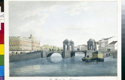 The Simeon Bridge in Saint Petersburg by Andrei Yefimovich Martynov