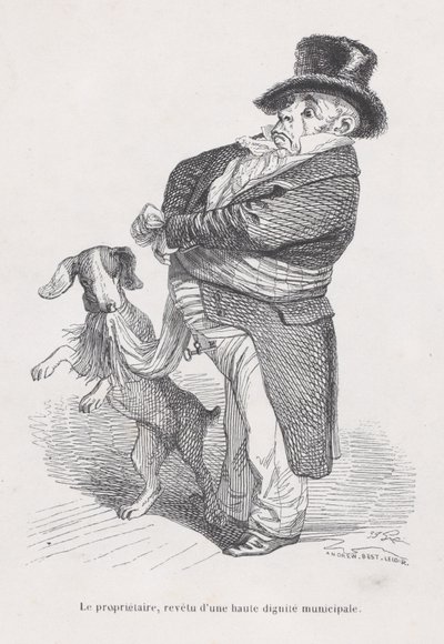 The Proprietor from Scenes from the Private and Public Life of Animals by Andrew Best Leloir