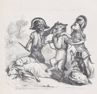 The Author of This Attack is a Delicate Little Wolf from Scenes from the Private and Public Life of Animals by Andrew Best Leloir