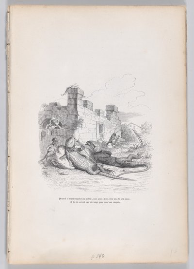 When He Was Sleeping in the Sun... from Scenes from the Private and Public Life of... by Andrew Best Leloir