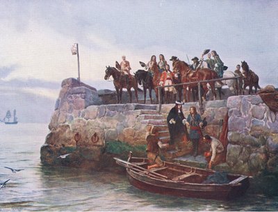 The Lost Cause: The flight of James II after the Battle of the Boyne 1690, illustration from 