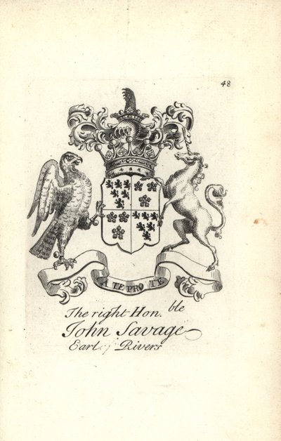 Coat of Arms and Crest of John Savage, 5th Earl of Rivers by Andrew Johnston