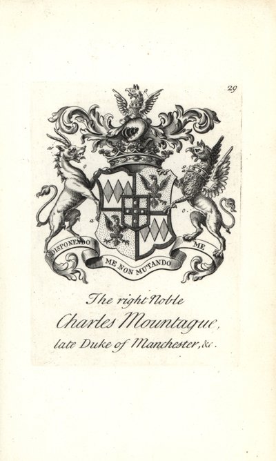 Coat of arms and crest of the right noble Charles Edward Montagu by Andrew Johnston
