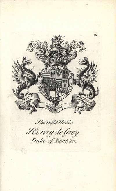 Coat of Arms and Crest of Henry de Grey by Andrew Johnston