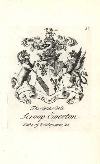 Coat of Arms and Crest of Scroop Egerton by Andrew Johnston