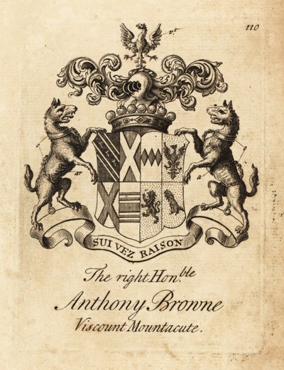 Coat of arms of the Right Honourable Anthony Browne, Viscount Mountacute or Viscount Montagu by Andrew Johnston