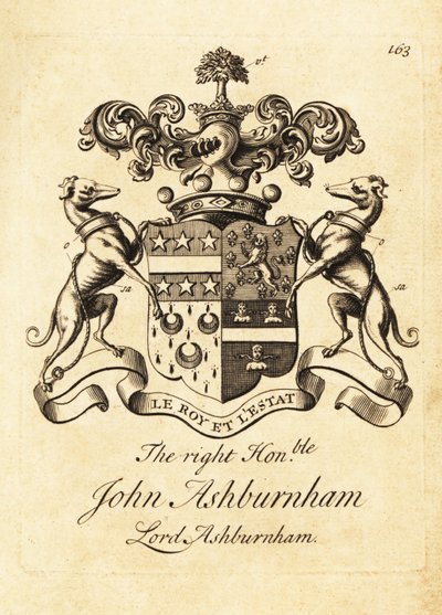 Coat of arms of the Right Honourable John Ashburnham, Lord Ashburnham by Andrew Johnston