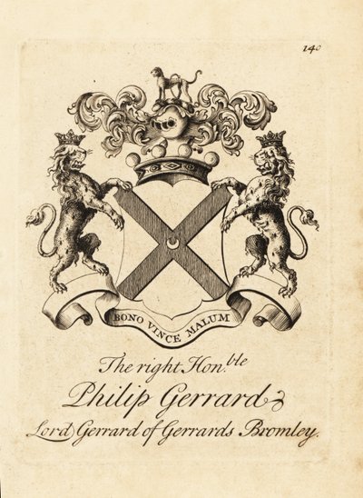 Coat of Arms of Philip Gerrard, Lord Gerrard of Gerrards Bromley, 7th Baron Gerard by Andrew Johnston