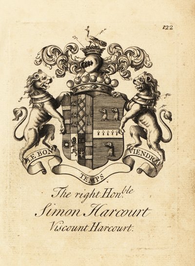 Coat of Arms of the Right Honourable Simon Harcourt by Andrew Johnston
