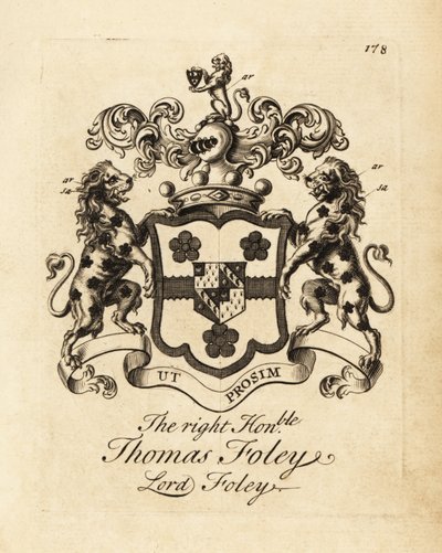 Coat of arms of Thomas Foley, Lord Foley by Andrew Johnston