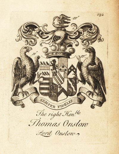 Coat of arms of Thomas Onslow, Lord Onslow, 2nd Baron Onslow by Andrew Johnston