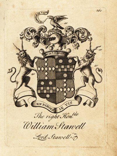 Coat of arms of the Right Honourable William Stawell, Lord Stawell, 3rd Baron Stawell by Andrew Johnston