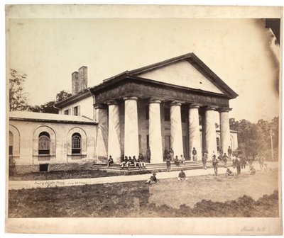 Front of Arlington House, 28 June 1864 by Andrew Joseph Russell