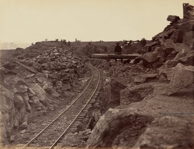 Eastern Approach to Dale Creek Bridge, 1869 by Andrew Joseph Russell