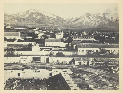 Salt Lake City, Camp Douglas and Wasatch Mountains in the Background by Andrew Joseph Russell