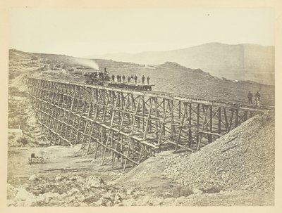 Trestle Work, Promontory Point, Salt Lake Valley by Andrew Joseph Russell