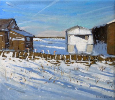 Caravan and Geese, Derbyshire, 2011 by Andrew Macara