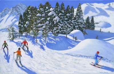 Four Alpine Skiers, 2024 by Andrew Macara