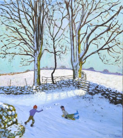 Large trees and sledgers, Derbyshire, 2023 by Andrew Macara