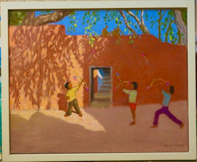 Playing bows and arrows, India by Andrew Macara