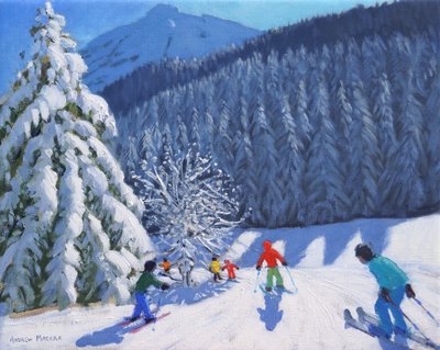 Snow Covered Trees, La Clusaz, France by Andrew Macara