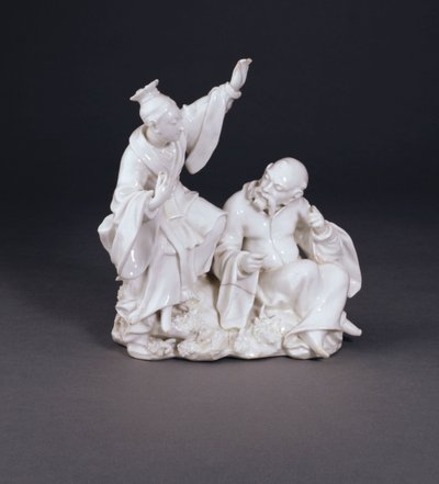 A Derby Dry-Edge Chinoiserie Group Emblematic of Hearing from a Set of the Senses, c.1750-52 by Andrew Planché
