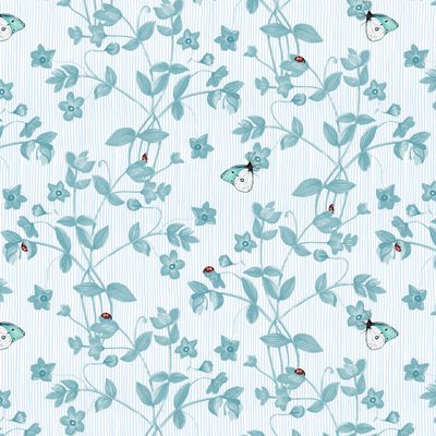 Ladybird and Butterfly Floral by Andrew Watson