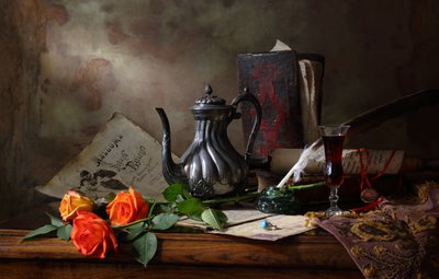 Vintage Desk Still Life by Andrey Morozov