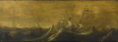 Ships in a Storm by Andries van Eertvelt (attributed to)