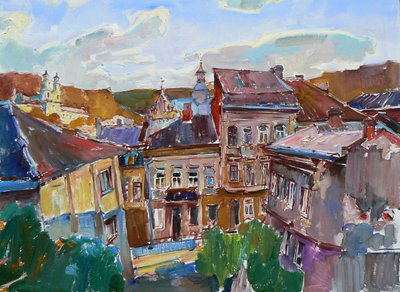 Vibrant City Rooftops by Andrii Kutsachenko