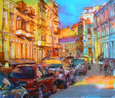 Vibrant City Street by Andrii Kutsachenko