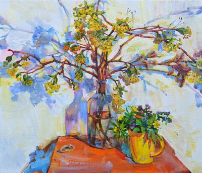Vibrant Floral Still Life by Andrii Kutsachenko