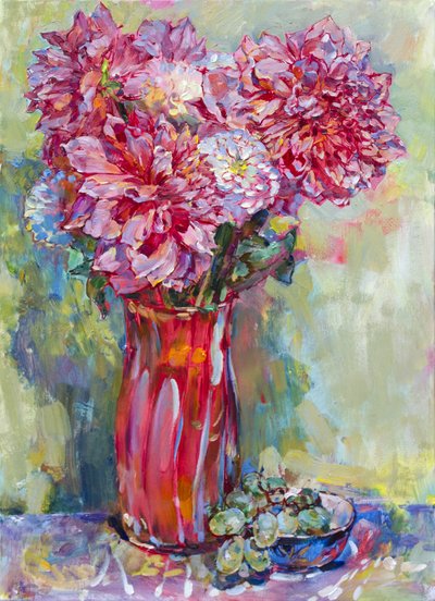 Vibrant Floral Still Life by Andrii Kutsachenko