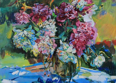 Vibrant Peony Bouquet by Andrii Kutsachenko